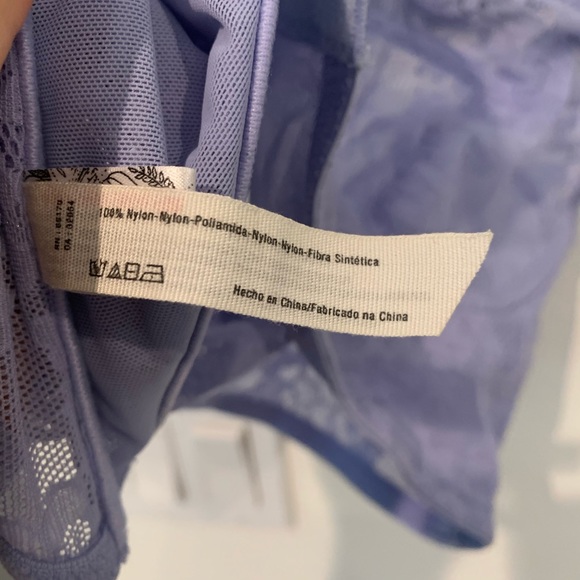 Free People Powder Blue Lingerie Lace  Bra Top - Picture 7 of 8